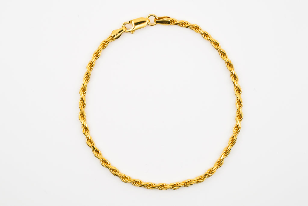Rope Chain Bracelet 3mm